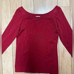 Wolford Red Long Sleeve Top